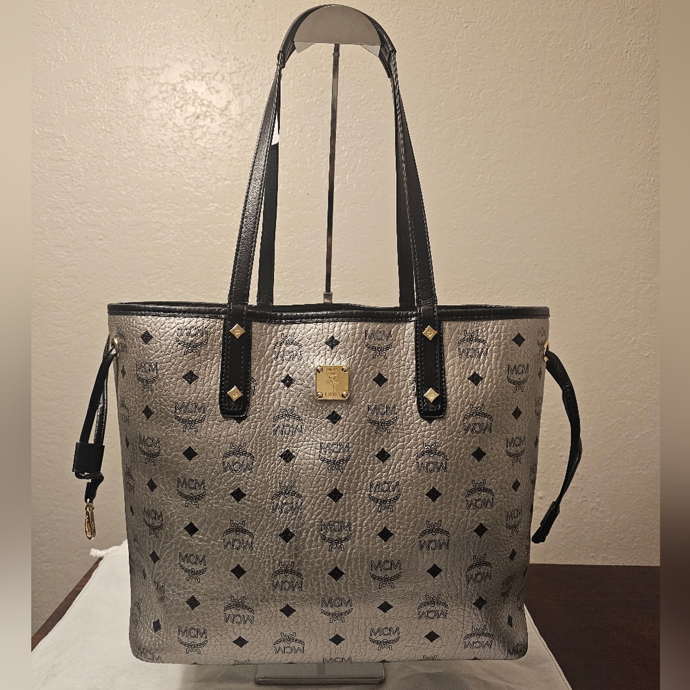 ****SOLD BUNDLE****MCM Monogram Tote Bag in Black and Gray